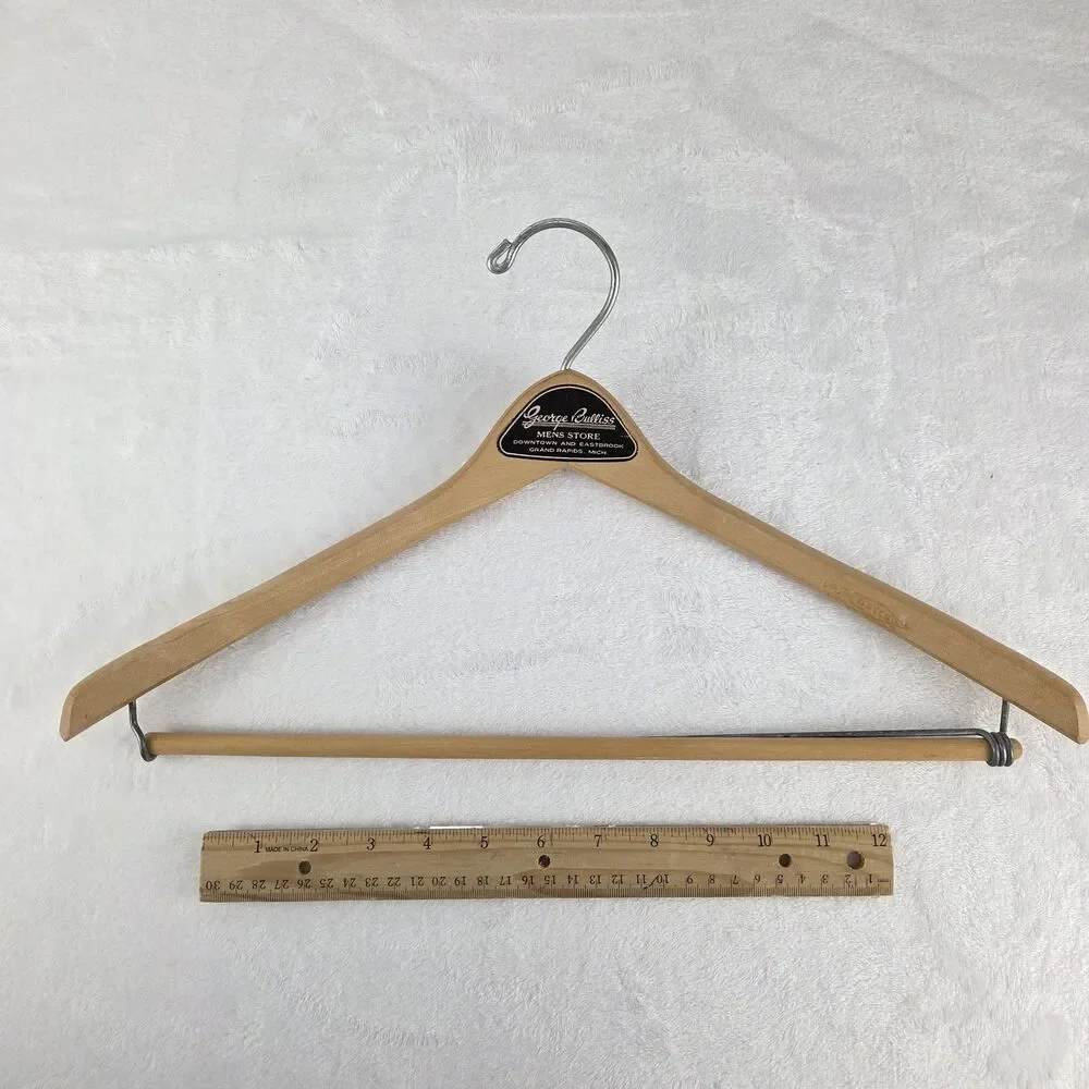 Lot Of 5 Vintage Advertising Wooden Clothes Hangers‎ McGregor Caswell Hotel